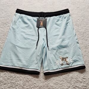 RUDE Light Blue Mesh Men's Athletic Shorts
